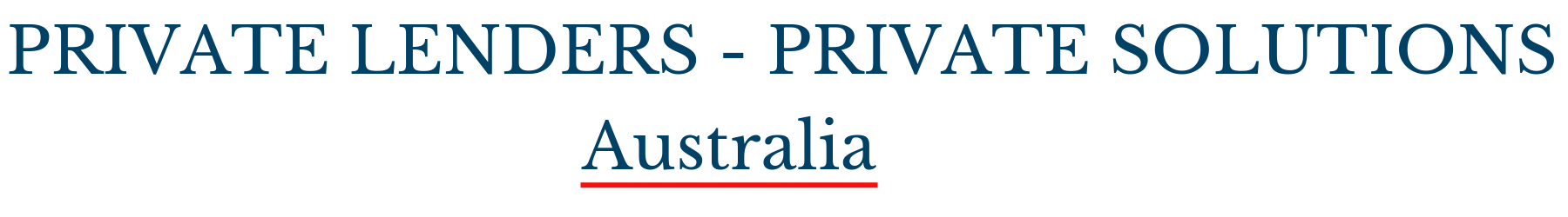 Lenders In Australia for Private Funding